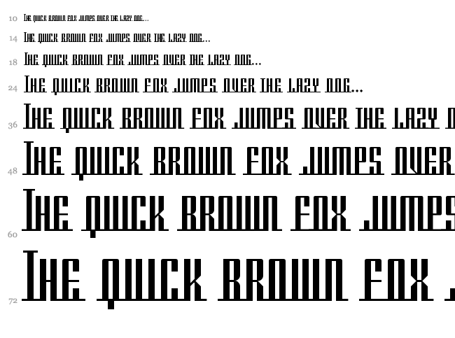 SF Americana Dreams font waterfall